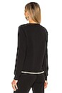 view 3 of 4 Luxe Lounge Helena Long Sleeve V Neck Sweatshirt in Black