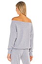 view 3 of 4 Luxe Lounge Kimora Off Shoulder Sweatshirt in Heather Grey