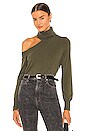 view 1 of 5 Easton One Shoulder Sweater in Army