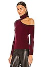 view 3 of 5 Nicky Cut Out Turtleneck Sweater in Dark Wine