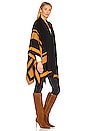 view 2 of 3 Jake Bordered Stripe Cape in Black & Bronze