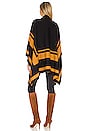 view 3 of 3 Jake Bordered Stripe Cape in Black & Bronze