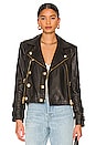 view 1 of 4 Billie Belted Leather Jacket in Black