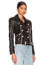 view 2 of 4 Billie Belted Leather Jacket in Black