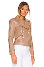 view 3 of 5 Billie Belted Leather Jacket in Chanterelle