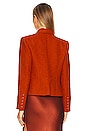 view 3 of 4 Brooke Double Brested Crop Blazer in Clay & Dark Champagne Lasso Chain