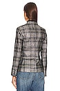 view 4 of 6 Diana Skinny Lapel Blazer in Metallic Multi Plaid