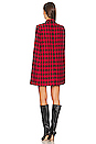 view 4 of 4 Delta Blazer Cape in Red Dahlia & Black Houndstooth