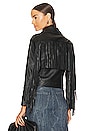 view 1 of 5 Kravitz Fringe Leather Jacket in Black