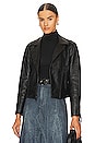 view 2 of 5 Kravitz Fringe Leather Jacket in Black