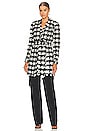 view 2 of 5 Zuri Half Duster in Black & Ivory Houndstooth