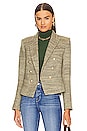 view 1 of 4 Brooke Double-breasted Crop Blazer in Olive Multi