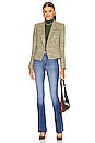 view 4 of 4 Brooke Double-breasted Crop Blazer in Olive Multi