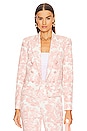 view 1 of 4 Brooke Double-breasted Crop Blazer in Rose Tan Multi