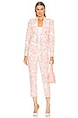view 4 of 4 Brooke Double-breasted Crop Blazer in Rose Tan Multi