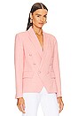 view 3 of 5 Kenzie Double Breasted Blazer in Rose Tan & Tropical
