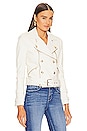 view 3 of 5 Billie Belted Leather Jacket in Ivory
