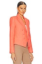 view 2 of 4 Brooke Double-breasted Crop Blazer in Bright Orange & Je T'aime