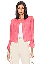 view 1 of 4 Keaton Jacket with Fringe in Coral Rose