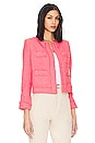view 2 of 4 Keaton Jacket with Fringe in Coral Rose