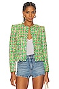 view 1 of 5 Angelina Jacket in Green Multi Houndstooth