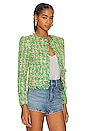 view 2 of 5 Angelina Jacket in Green Multi Houndstooth