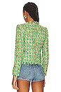 view 3 of 5 Angelina Jacket in Green Multi Houndstooth