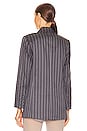 view 3 of 4 Aimee Relaxed Blazer in Charcoal Grey Pinstripe