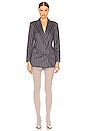 view 4 of 4 Aimee Relaxed Blazer in Charcoal Grey Pinstripe