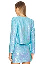 view 3 of 5 Cerise Collarless Jacket in Cloud Blue