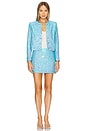 view 4 of 5 Cerise Collarless Jacket in Cloud Blue