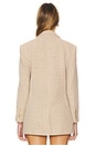 view 4 of 6 Riva Knit Double Breasted Blazer in Tan & Ivory