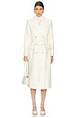 view 1 of 3 Olina Long Coat With Belt in Ivory