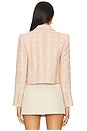 view 3 of 4 Lila Boxy Blazer in Ecru, Pink, & Gold Houndstooth