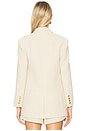 view 3 of 5 Riva Knit Double Breasted Blazer in White, Ivory, & Gold