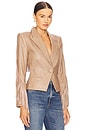 view 3 of 5 Vashti Fringe Blazer in Dark Cappuccino