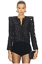 view 1 of 5 Shai Pointed Shoulder Jacket in Black