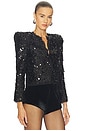 view 2 of 5 Shai Pointed Shoulder Jacket in Black