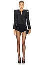 view 4 of 5 Shai Pointed Shoulder Jacket in Black