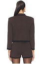 view 3 of 5 Janu Cont Trim Knit Jacket in Dark Brown & Black