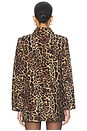 view 3 of 4 NYX クロップジャケット in Brown Multi Patch Leopard