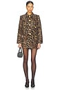 view 4 of 4 NYX クロップジャケット in Brown Multi Patch Leopard
