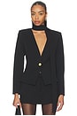 view 1 of 5 Romy Tie Neck Blazer in Black
