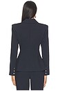 view 4 of 6 Therese Cinched Waist Blazer in Midnight & Ivory Pinstripe