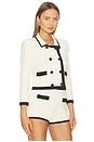 view 2 of 4 Janu Trim Knit Jacket in Vintage White & Black