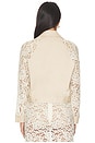 view 4 of 6 Novelle Lace Sleeve Trench in Biscuit & Ecru