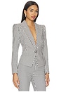 view 2 of 5 Misa Blazer in Ivory & Midnight Stripe