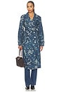 view 2 of 4 Bradley Linen Trench in Navy Floral Print
