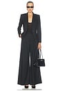 view 6 of 6 Misa Short Single Button Blazer in Black & Grey Pinstripe