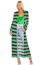 view 1 of 4 Marija Duster Cardigan in Midnight/Gloss Green/Gold